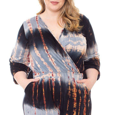 Tie Dye Wrap Plus size Romper