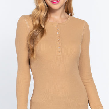 Lili | Long Slv Henley Thermal Top