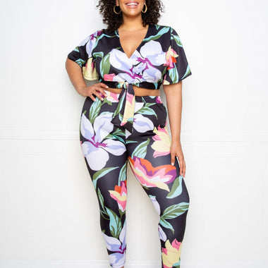 Jess | Flower Jogger & Top Set