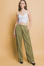 Stylish Tencel Pants with Cargo Pockets - Versatile Women's Bottoms for Casual or Smart Looks