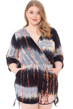 Tie Dye Wrap Plus size Romper