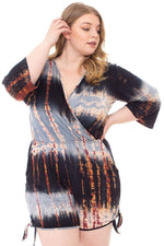 Tie Dye Wrap Plus size Romper