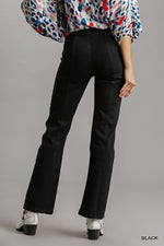 Paula | Panel Straight Cut Denim Jeans With Pockets