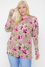 Jess | Flattering Cutout Details Floral Print Top