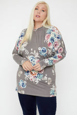 Jess | Flattering Cutout Details Floral Print Top