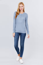 Lili | Long Slv Henley Thermal Top