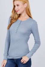 Lili | Long Slv Henley Thermal Top