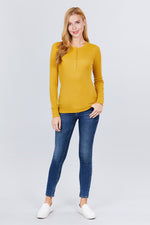 Lili | Long Slv Henley Thermal Top