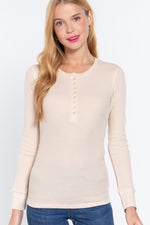 Lili | Long Slv Henley Thermal Top