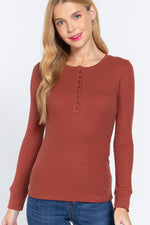 Lili | Long Slv Henley Thermal Top