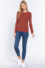 Lili | Long Slv Henley Thermal Top