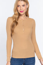 Lili | Long Slv Henley Thermal Top