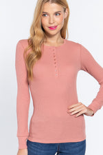 Lili | Long Slv Henley Thermal Top