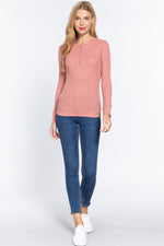 Lili | Long Slv Henley Thermal Top