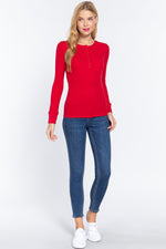 Lili | Long Slv Henley Thermal Top