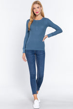 Lili | Long Slv Henley Thermal Top