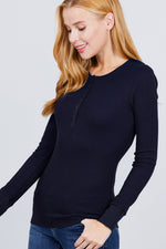 Lili | Long Slv Henley Thermal Top