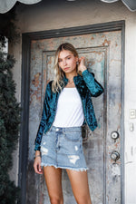 Dea | Denim High-waist Asymmetrical Mini Skirt