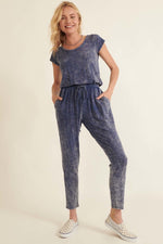 Ellie | Mineral Washed Finish Knit Jumpsuit