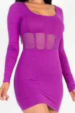 Erin | Square neck mesh corset mini dress