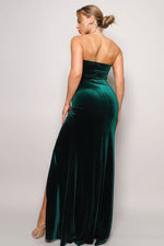 Dea | Strapless Sweetheart Maxi Velvet Dress