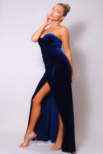 Dea | Strapless Sweetheart Maxi Velvet Dress