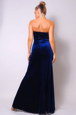 Dea | Strapless Sweetheart Maxi Velvet Dress