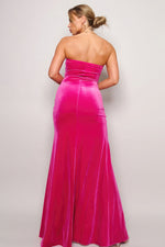 Dea | Strapless Sweetheart Maxi Velvet Dress