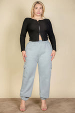 Lara | Plus Size Side Pocket Drawstring Waist Sweatpants