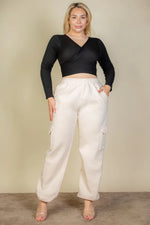 Lara | Plus Size Side Pocket Drawstring Waist Sweatpants